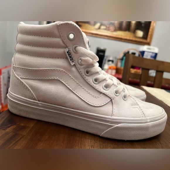 Women’s White High-Top Vans - Picture 4 of 10